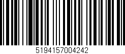 Código de barras (EAN, GTIN, SKU, ISBN): '5194157004242'