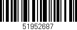 Código de barras (EAN, GTIN, SKU, ISBN): '51952687'