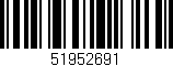 Código de barras (EAN, GTIN, SKU, ISBN): '51952691'