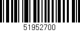 Código de barras (EAN, GTIN, SKU, ISBN): '51952700'