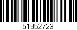 Código de barras (EAN, GTIN, SKU, ISBN): '51952723'