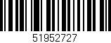 Código de barras (EAN, GTIN, SKU, ISBN): '51952727'