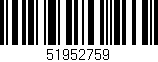 Código de barras (EAN, GTIN, SKU, ISBN): '51952759'