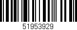 Código de barras (EAN, GTIN, SKU, ISBN): '51953929'