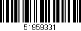 Código de barras (EAN, GTIN, SKU, ISBN): '51959331'