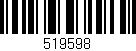 Código de barras (EAN, GTIN, SKU, ISBN): '519598'
