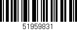 Código de barras (EAN, GTIN, SKU, ISBN): '51959831'