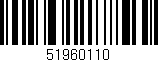 Código de barras (EAN, GTIN, SKU, ISBN): '51960110'