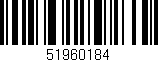 Código de barras (EAN, GTIN, SKU, ISBN): '51960184'