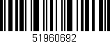 Código de barras (EAN, GTIN, SKU, ISBN): '51960692'
