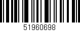 Código de barras (EAN, GTIN, SKU, ISBN): '51960698'