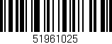 Código de barras (EAN, GTIN, SKU, ISBN): '51961025'