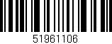 Código de barras (EAN, GTIN, SKU, ISBN): '51961106'