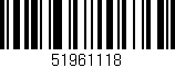 Código de barras (EAN, GTIN, SKU, ISBN): '51961118'