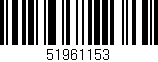 Código de barras (EAN, GTIN, SKU, ISBN): '51961153'