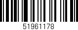 Código de barras (EAN, GTIN, SKU, ISBN): '51961178'