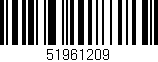 Código de barras (EAN, GTIN, SKU, ISBN): '51961209'