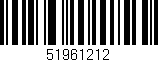 Código de barras (EAN, GTIN, SKU, ISBN): '51961212'