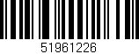 Código de barras (EAN, GTIN, SKU, ISBN): '51961226'