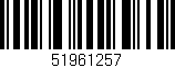 Código de barras (EAN, GTIN, SKU, ISBN): '51961257'