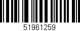 Código de barras (EAN, GTIN, SKU, ISBN): '51961259'