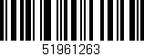 Código de barras (EAN, GTIN, SKU, ISBN): '51961263'