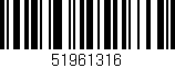 Código de barras (EAN, GTIN, SKU, ISBN): '51961316'