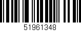 Código de barras (EAN, GTIN, SKU, ISBN): '51961348'
