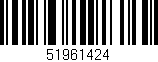 Código de barras (EAN, GTIN, SKU, ISBN): '51961424'