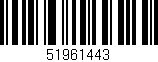 Código de barras (EAN, GTIN, SKU, ISBN): '51961443'