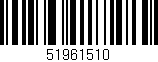 Código de barras (EAN, GTIN, SKU, ISBN): '51961510'