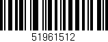 Código de barras (EAN, GTIN, SKU, ISBN): '51961512'