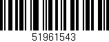 Código de barras (EAN, GTIN, SKU, ISBN): '51961543'