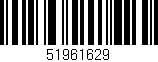 Código de barras (EAN, GTIN, SKU, ISBN): '51961629'
