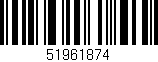 Código de barras (EAN, GTIN, SKU, ISBN): '51961874'