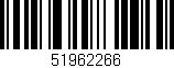 Código de barras (EAN, GTIN, SKU, ISBN): '51962266'