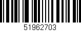 Código de barras (EAN, GTIN, SKU, ISBN): '51962703'