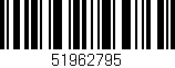Código de barras (EAN, GTIN, SKU, ISBN): '51962795'