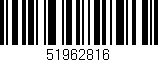 Código de barras (EAN, GTIN, SKU, ISBN): '51962816'