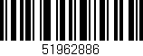 Código de barras (EAN, GTIN, SKU, ISBN): '51962886'