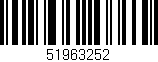 Código de barras (EAN, GTIN, SKU, ISBN): '51963252'