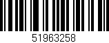 Código de barras (EAN, GTIN, SKU, ISBN): '51963258'