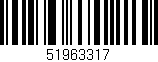 Código de barras (EAN, GTIN, SKU, ISBN): '51963317'