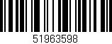 Código de barras (EAN, GTIN, SKU, ISBN): '51963598'