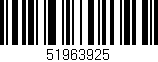 Código de barras (EAN, GTIN, SKU, ISBN): '51963925'