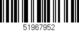 Código de barras (EAN, GTIN, SKU, ISBN): '51967952'