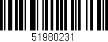 Código de barras (EAN, GTIN, SKU, ISBN): '51980231'