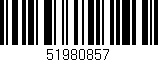 Código de barras (EAN, GTIN, SKU, ISBN): '51980857'