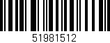 Código de barras (EAN, GTIN, SKU, ISBN): '51981512'