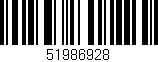 Código de barras (EAN, GTIN, SKU, ISBN): '51986928'